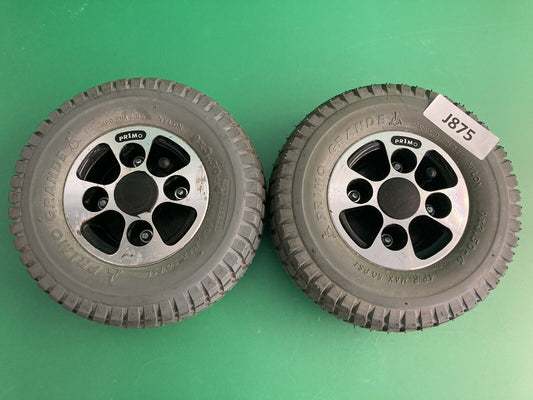 Set of 2 Pneumatic Drive Wheels for Hoveround MPV5 Power Wheelchairs #J875