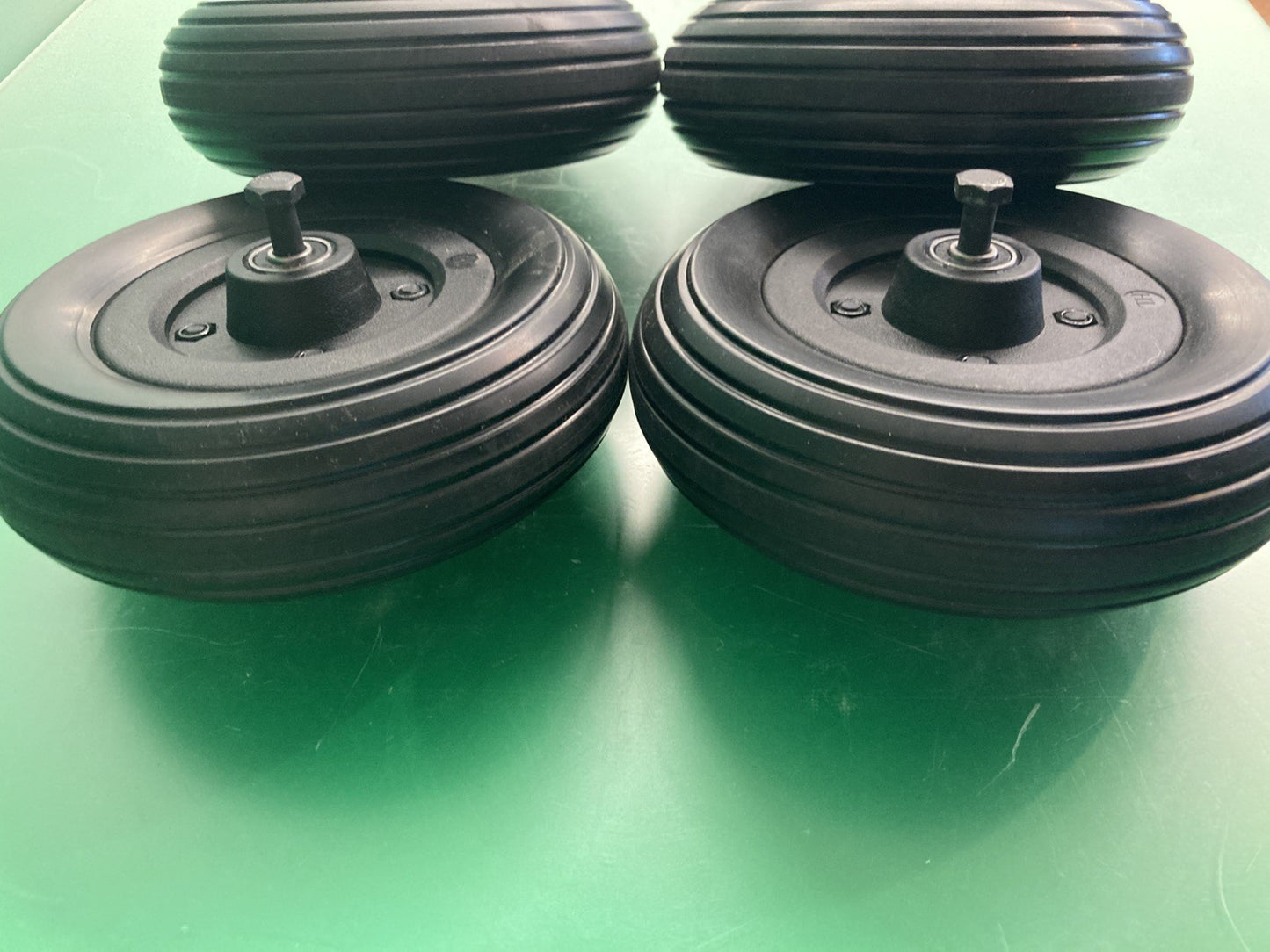 4 Caster Wheels for the Quickie Q500m, Q300m, Pulse 6 Power Wheelchair #K917