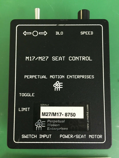 Perpetual Motion M27/M17-8750 Seat Control Box  for Power Wheelchair   #8948