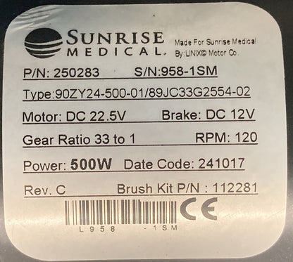 Left & Right Motors for Quickie Q700M Power Wheelchair 250282 / 250283 #L001