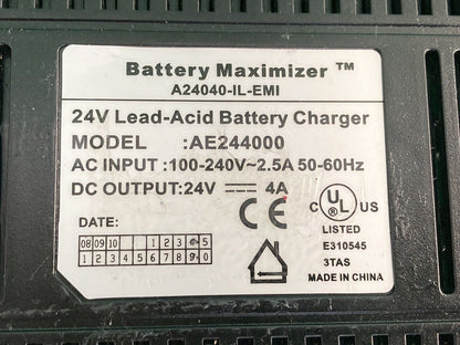 24 Volt 4A On-Board Battery Charger for Rascal Mobility Scooters AE244000 #J488