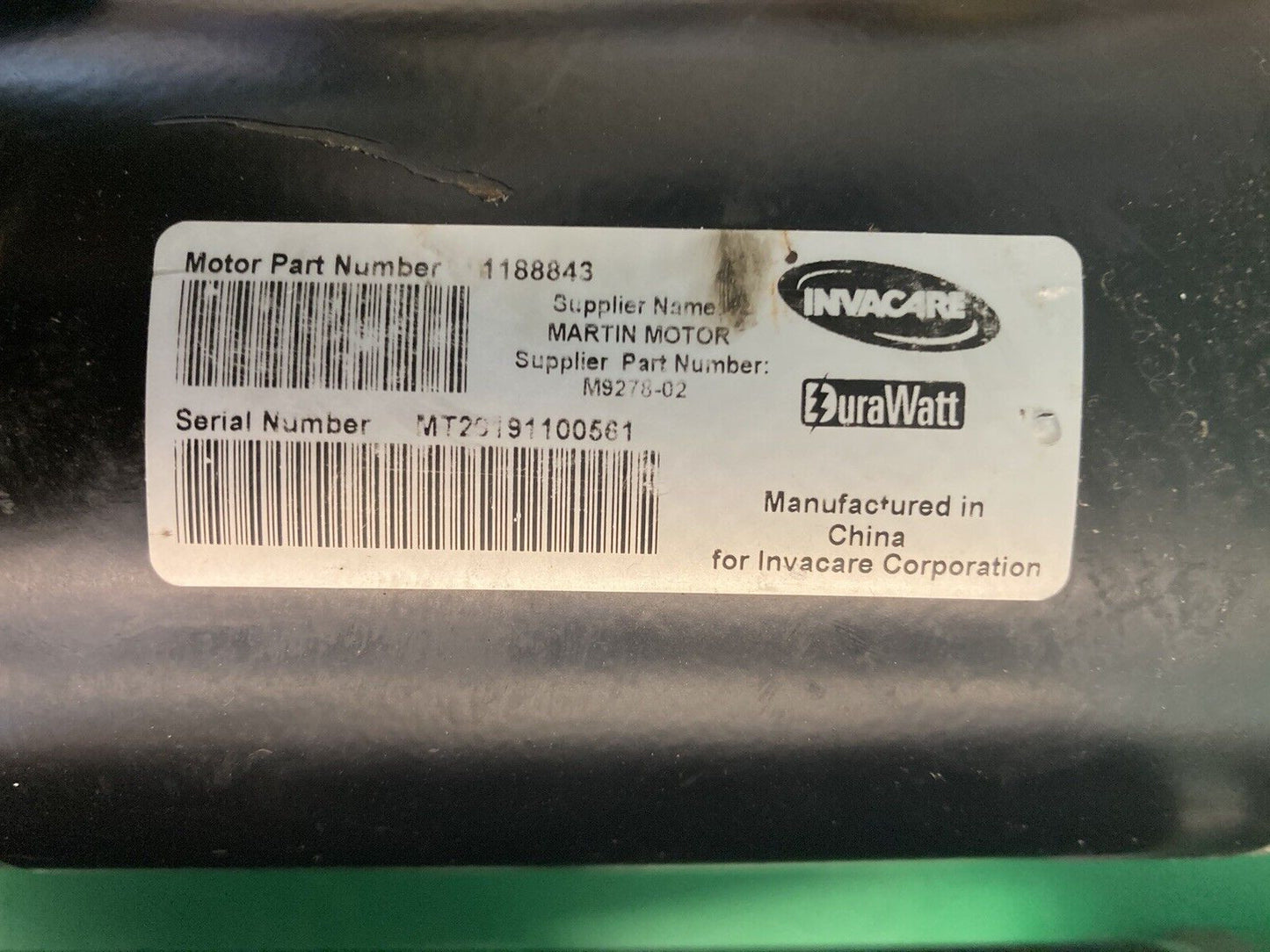 MOTORS FOR INVACARE TDX SP II 1188843 / M9278-02 / 1163412 - 1163413 #J744
