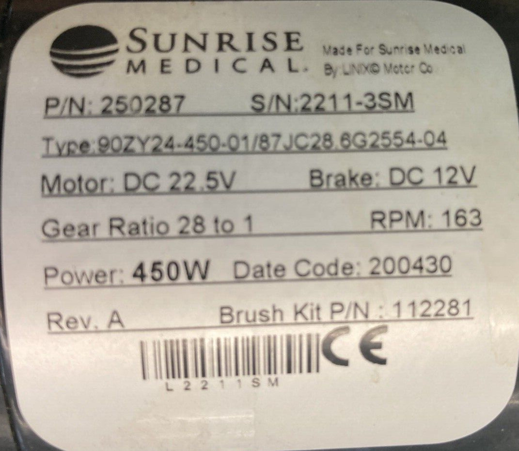 Motors for Quickie Q300M Power Wheelchair 250287 250286 ~19 MILES RECORDED #K510