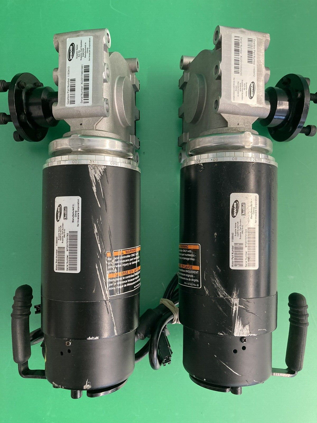 MOTORS FOR INVACARE TDX SP II 1188843 / M9278-02 / 1163412 - 1163413 #J764