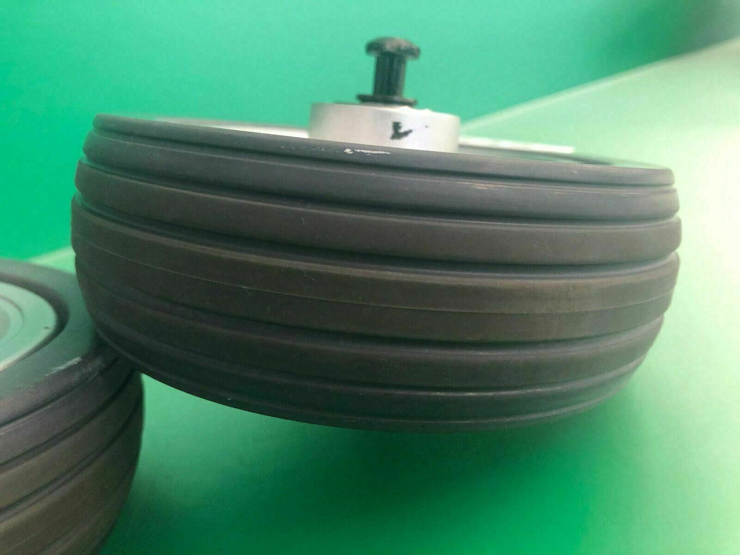 6"x2" Dark Gray Rear Caster Wheel Assembly for the Jazzy & Quantum J6 #F242