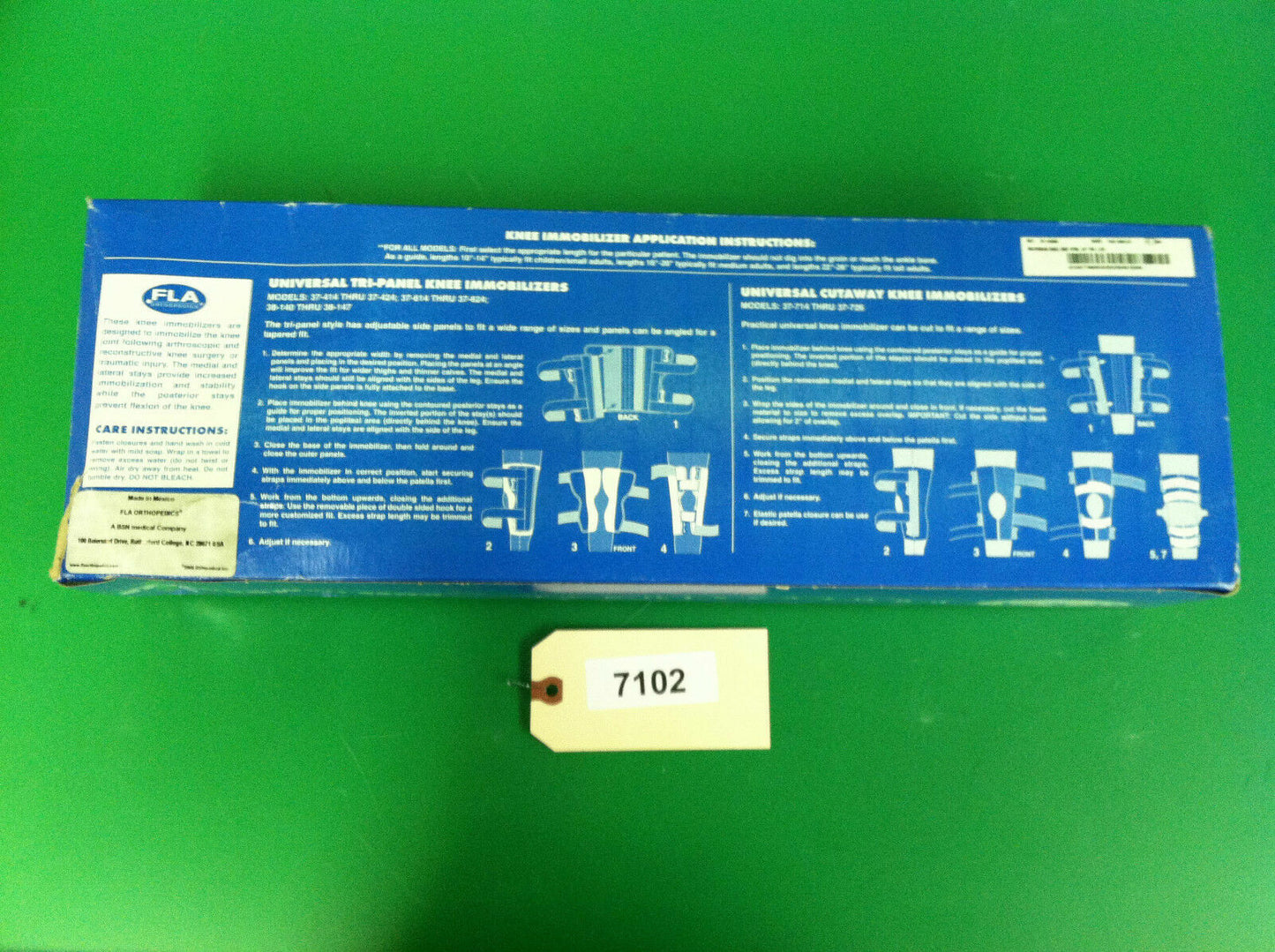 FLA Orthopedics Microban Knee Immobilizer 18" Tri Panel  Size: Talla  #7102