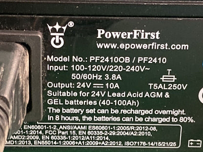 PowerFirst 24 Volt 10 Amp Universal Battery Charger for Power Wheelchairs #J561