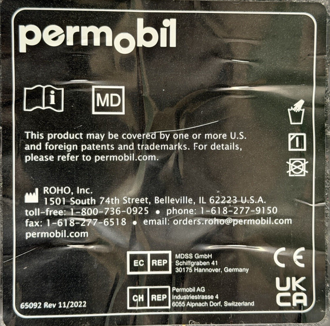 2023 Roho Air Cushion w/ Pump & Cover  18.25" X 20.00"X 4.25" 1R1011H #K875