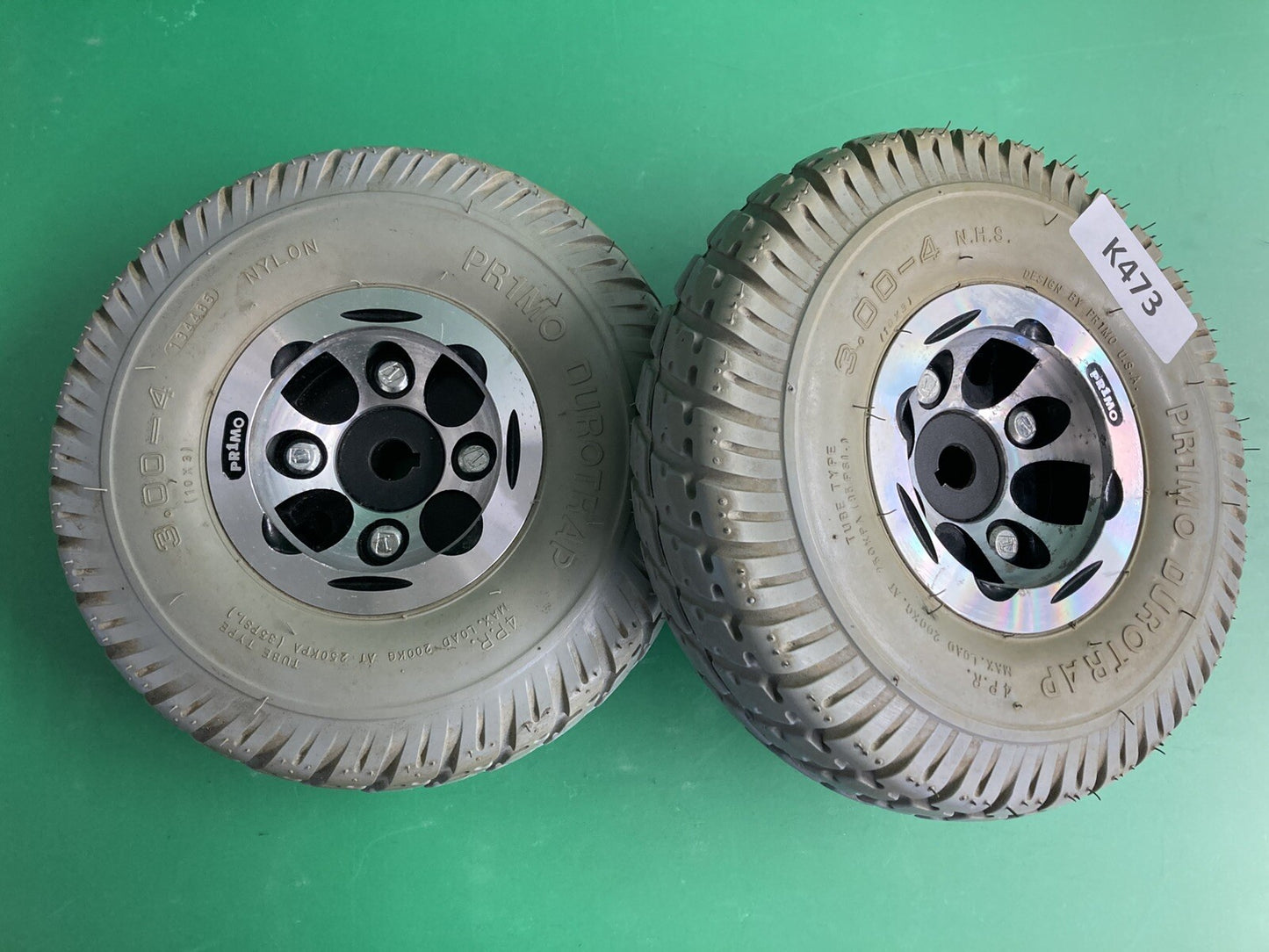 3.00-4 10"x3" Drive Wheel Assembly for Invacare Pronto Power Wheelchairs #K473
