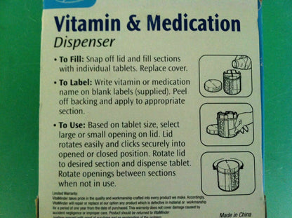 Vita Minder Vitamin & Medication Dispenser