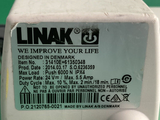 LINAK Patient Lift & Hoist Actuator Motor (ITEM NO. 31410E+61350348 ) #J170