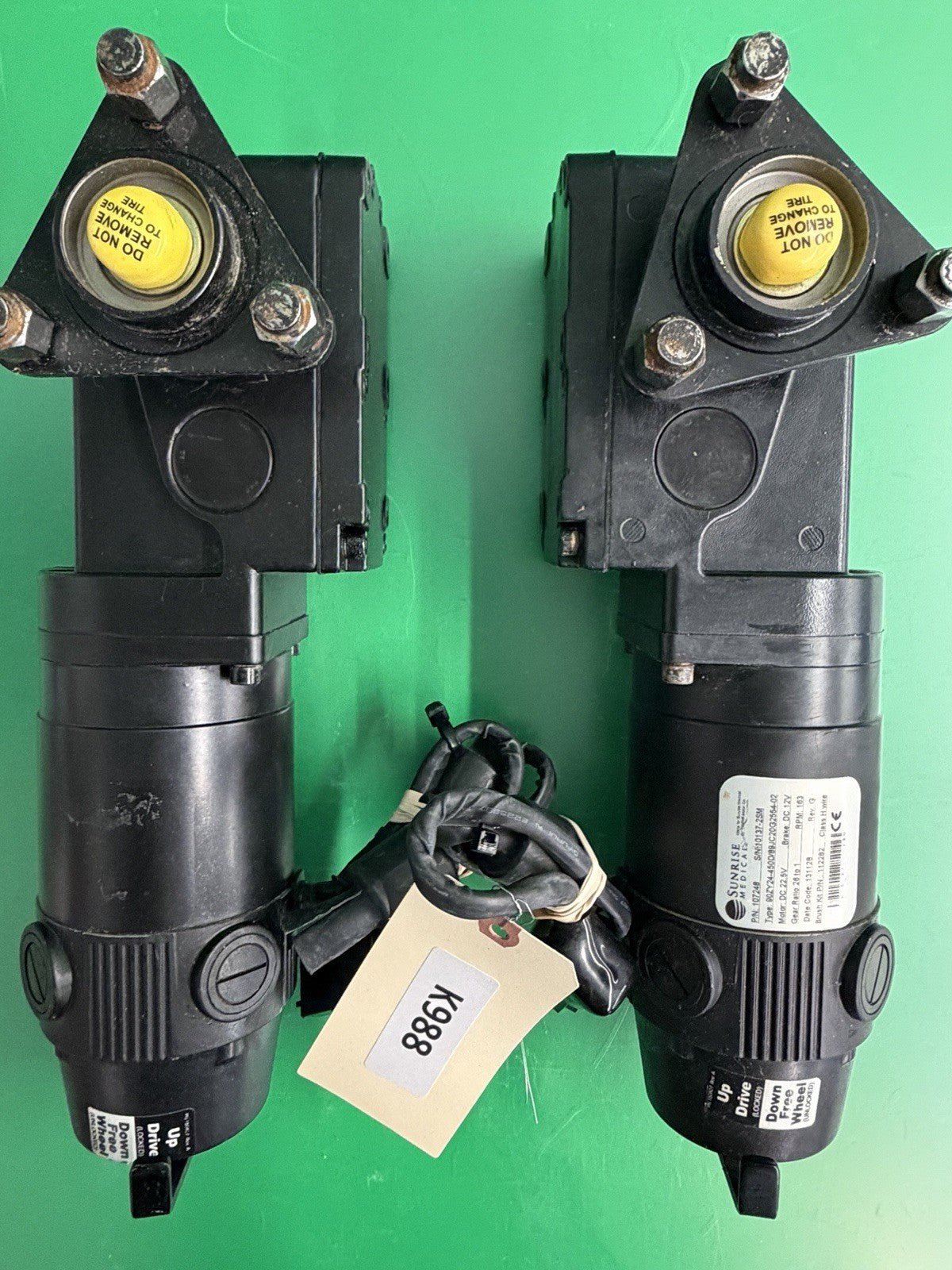 Left & Right Motors for Quickie QM710 Power Wheelchair 107247 / 107248 #K988