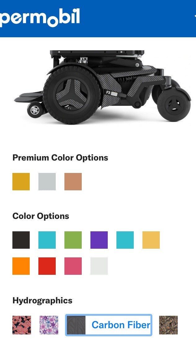 2024 Permobil F3 Wheelchair w/ Power Elevate,Tilt,Recline,Legs LIGHT KIT* LM7616