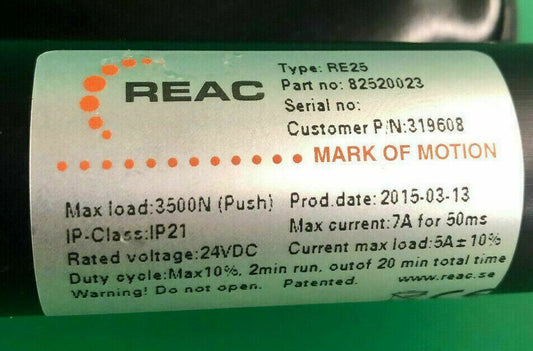 Permobil 3G Seating Recline Actuator 319608 for Powerchair 82520023  RE25 #F593