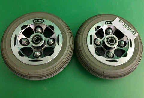 (7" x 1 3/4") Flat Free Front Wheels for Rascal AutoGo Power Scooter #B869