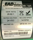 Left & Right Motors for Rovi X3 Power Wheelchair MP36-WL-034 /MP36-WR-033 #G215